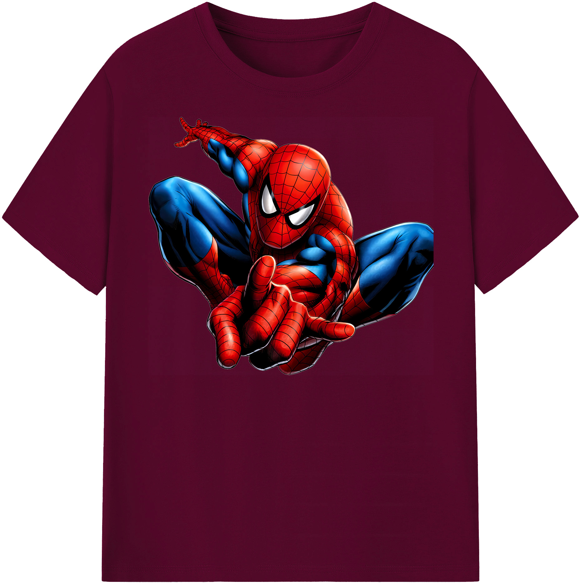 （画像用） Spider Man スパイダーマン レディースカジュアルプリントTシャツ（綿100％）